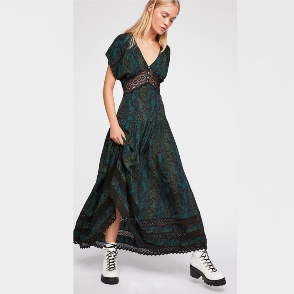 NWOT Free People Prairie Flower Maxi Dress